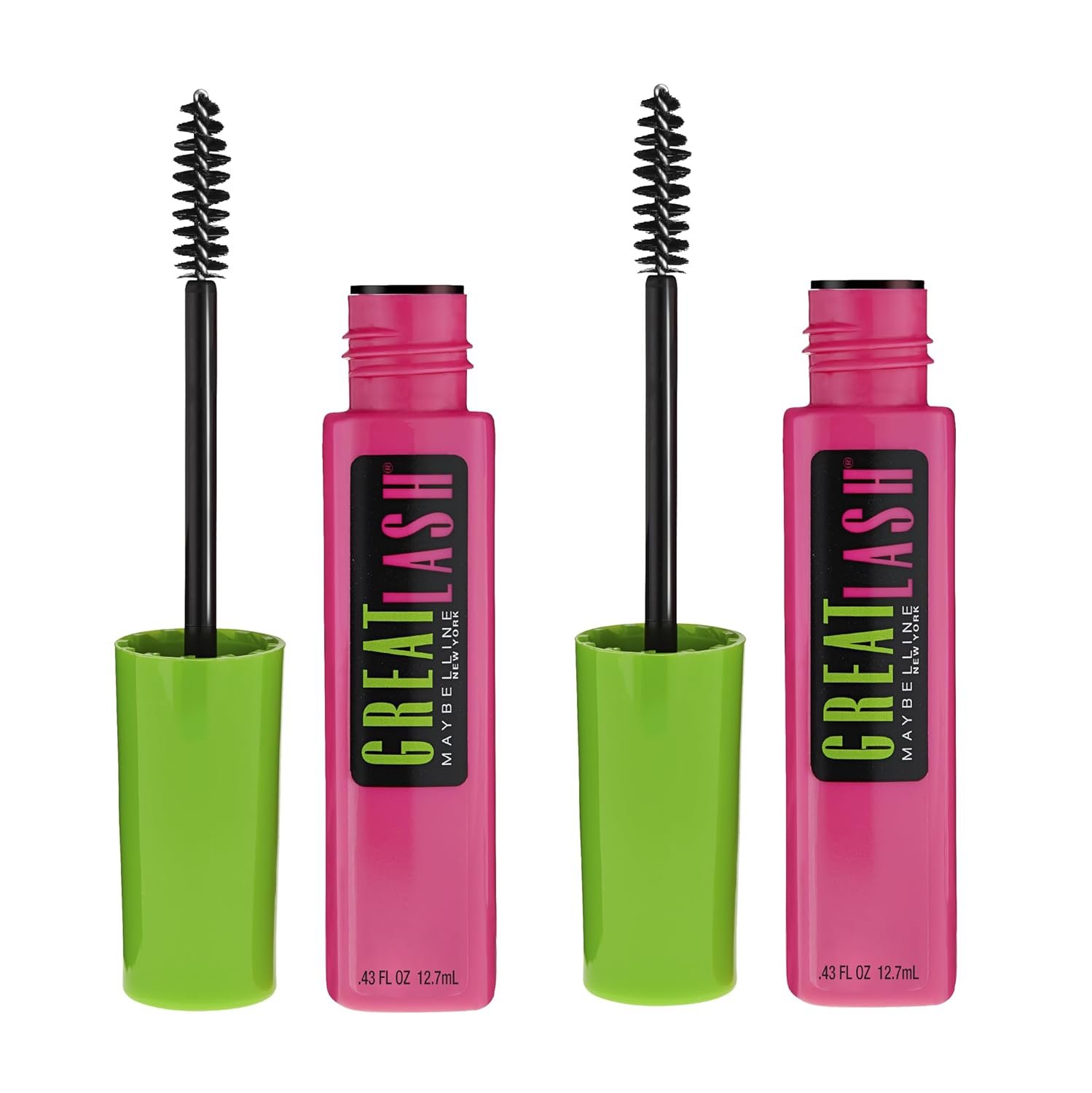 Maybelline Great Lash Washable Mascara Makeup, Volumizing Lash-Doubling Formula That Conditions As It Thickens, Very Black, 2 Count - Image 2