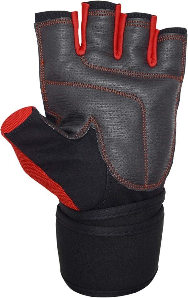 MRX Weightlifting Gloves for Men Workout Gloves Mens Wrist Support Lifting Gloves Male Gym Gloves | Workout Gym Accessories for Men Weight Lifting Fingerless Gym Exercise for Powerlifting - Image 7