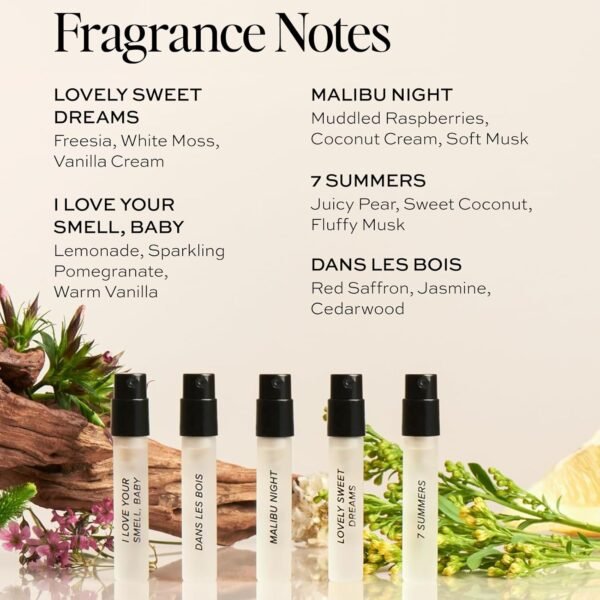 DIME Beauty Perfume Sampler, Hypoallergenic, Clean Perfumes, Eau de Toilette For Women (Set of 5, 2 ml) - Image 5
