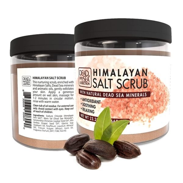 Dead Sea Collection Himalayan Salt Scrub – Exfoliating Body Scrub for Women – Moisturizing and Nourishing Skin – with Pure Oils and Dead Sea Minerals (23.28 Oz) - Image 4