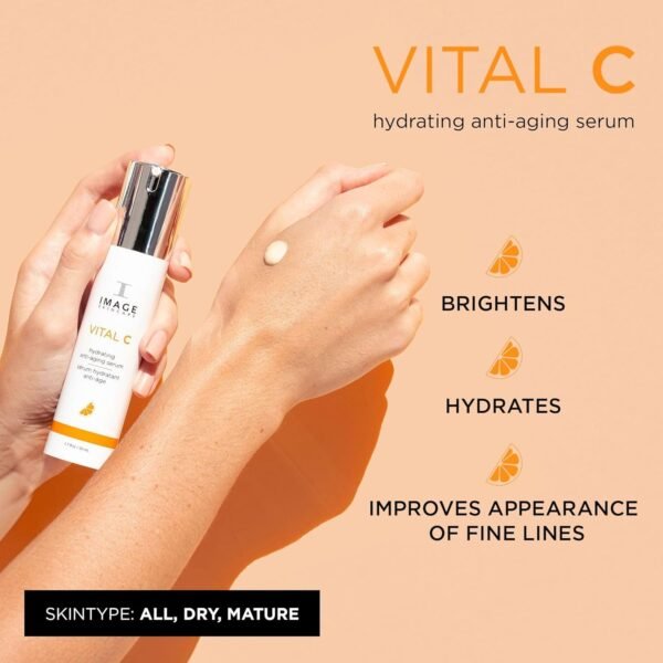 IMAGE Skincare, VITAL C Hydrating Anti-Aging Face Serum, with Vitamin C and Hyaluronic Acid, to Brighten, Tone and Smooth Appearance of Wrinkles - Image 3