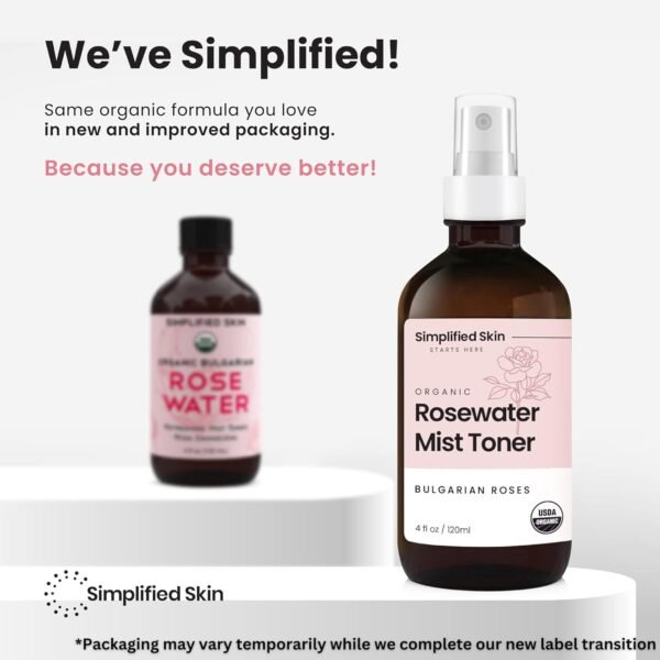 Rose Water Spray for Face & Organic Rose Water for Hair - USDA Certified Rosewater Facial Toner - Alcohol-Free Makeup Setting Hydrating Face Mist - Anti-Aging Bulgarian Rose Water Toner Spray - 4 Oz - Image 9