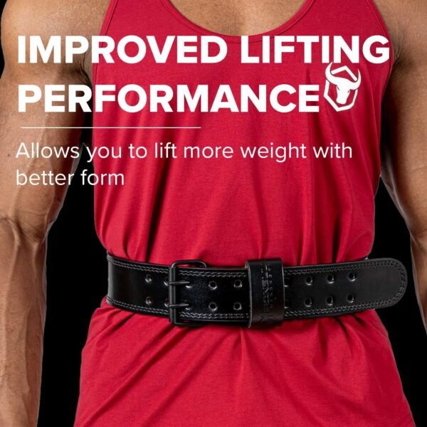 7mm Leather Weight Lifting Belt (IPF, USAPL, USPA, IPL USAW & IWF Approved) - 4" to 2” Tapered Premium Weightlifting Belt for Olympic Lifting, Powerlifting, Cross training, Gym, Workout & Weight Training - Weightlifting Belts for Men and Women - Image 7