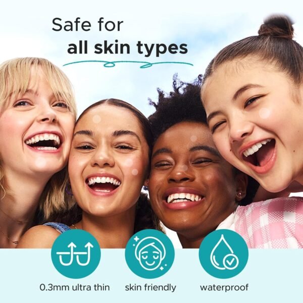 Acne Patch Pimple Patch, 4 Sizes 140 Patches Acne Absorbing Cover Patch, Hydrocolloid Invisible Acne Patches For Face Zit Patch Acne Dots Tea Tree, Calendula Oil - Image 6