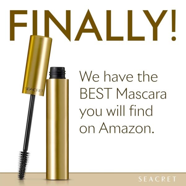 SEACRET Volume Length Mascara - Black Tubing Mascara for Thickening & Non-Smudge Wear, Thickening Mascara, Volumizing Mascara - Image 4