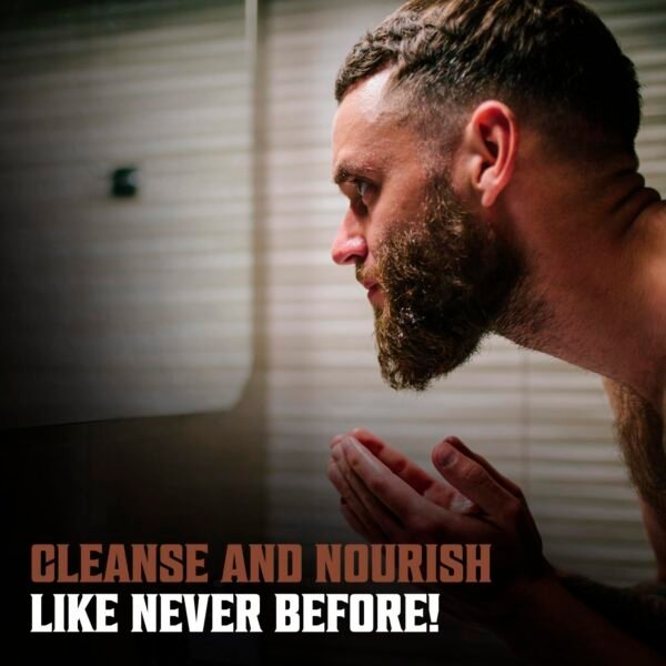 Viking Revolution Beard Wash Shampoo w/Argan & Jojoba Oils - Softens & Strengthens - Sandalwood Scent - Beard Shampoo w/Beard Oil (17 oz Shampoo) - Image 5