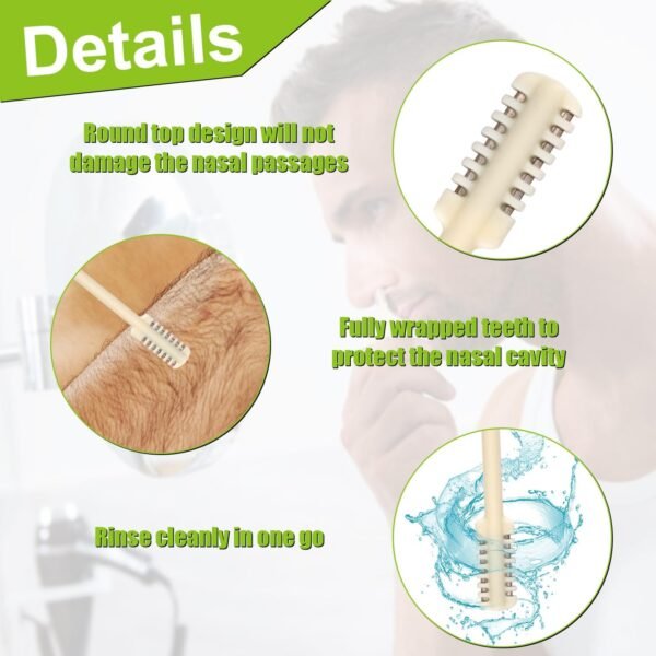 5pcs 2-in-1 Nasal Hair Cutter, Double Sided Nose Hair Removal Knife 360° Rotating Nose Hair Trimmer Portable Manual Nostril Nasal Hair Remover Tool for Women Men - Image 5