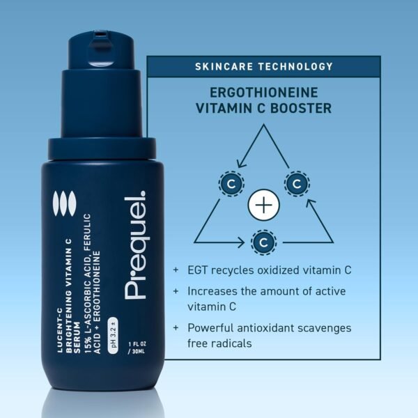 Prequel Skin - Lucent-C Vitamin C Facial Serum - L-Asorbic Acid and Ferulic Acid Face Treatment - 1 Fl Oz - Image 6