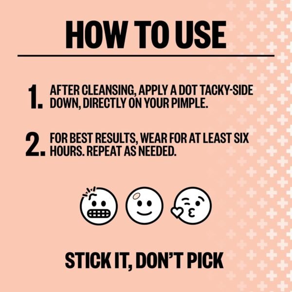 Peace Out Skincare Acne Dots, Hydrocolloid Pimple Patches Help Clear Blemishes Overnight, Award Winning Fast Acting Anti-Acne Solution (20 dots) - Image 6