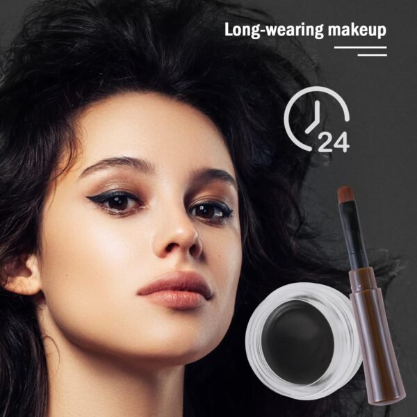 Boobeen Waterproof Gel Eyeliner Smudge-proof Eye Liner Gel Makeup Set High Pigment Easy to Apply Long-lasting For All Day - Image 4