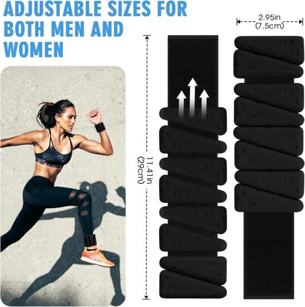Wrist Weights Set of 2, Adjustable Wrist Ankle Weights for Women and Men, Silicone Weighted Bangles for Walking Yoga Pilates Running Dance Gym 2lb - Image 6