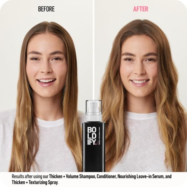 Boldify Hair Thickening Spray - Volume Booster - Stylist-Recommended Texture Spray for Hair Women & Men - 8oz - Image 4