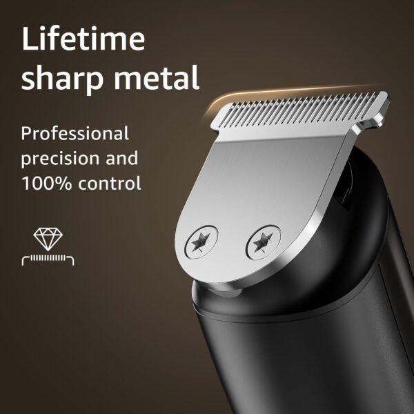 Beard Trimmer for Men, 17-Pc Set Rechargeable Hair Clippers Kit with Safety Lock,Mens Grooming Kit for Hair Beard Body & Nose,Gifts for Men - Image 4