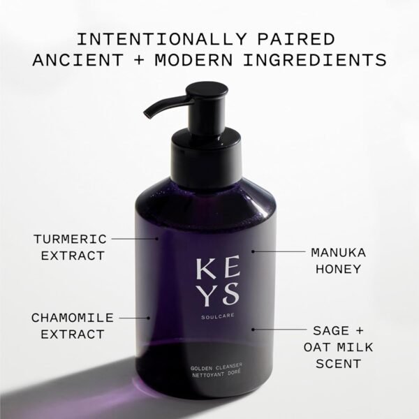 Keys Soulcare Golden Face Cleanser, Gently Removes Dirt, Makeup & Impurities and Soothes Skin with Manuka Honey, Cruelty-Free, 5.75 Fl Oz - Image 3