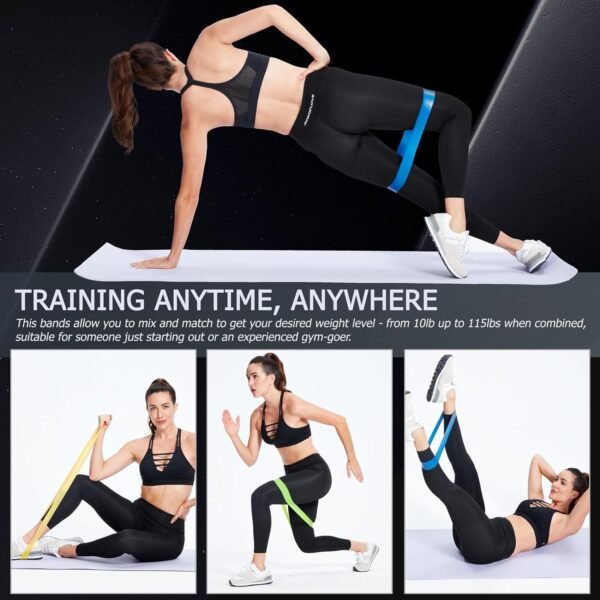 Professional 5 Pcs Long Resistance Bands and 5 Pcs Loop Bands. Latex-Free, Work Out Bands, Stretch Bands for Working Out Women or Men, Exercise Bands Set for Physical Therapy - Image 7
