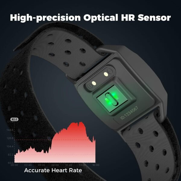COOSPO Bluetooth Heart Rate Monitor Armband ANT+ Heart Rate Monitor Rechargeable HRM Sensor for Peloton Garmin Polar Wahoo Strava DDP Yoga (One More Free Armband) - Image 8