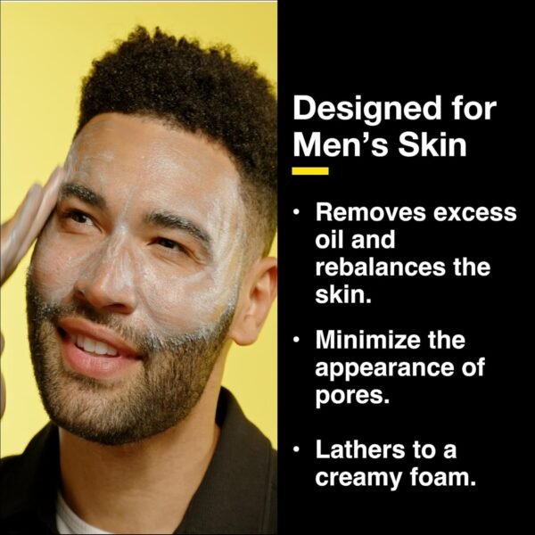 Lumin Charcoal Face Wash for Men Skincare - Daily Detox, Hydrating Face Cleanser, Removes Impurities, Exfoliates, Unclogs Pores, Controls Oil, Soothes Irritation, All Skin Types, 1 Pack - Image 4