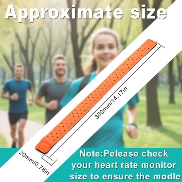 5 Pcs Replacement Armband Strap Heart Rate Monitor Band Soft Compatible with OTF, Orange Theory Fitness Adjustable Armband Strap (0.8 x 14.2 Inch) - Image 3