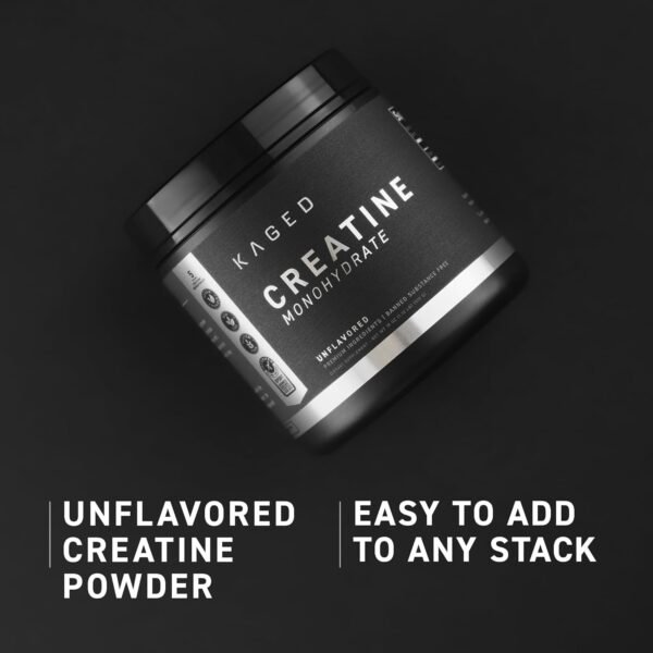 Kaged Creatine Monohydrate Micronized Powder | 100 Servings | Unflavored | Muscle Recovery and Growth Supplement for Men & Women | Vegan | Easily Digestible | Gluten Free | Keto Friendly - Image 9