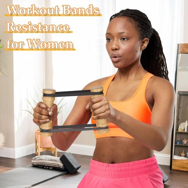 Rip Stick Efficient Upper Body Workout Equipment Home Gym, Adjustable Resistance Bands with Wooden Handles, Portable Exercise Equipment, Joint-Friendly, 8 Rip Stick Bands Included - Image 8