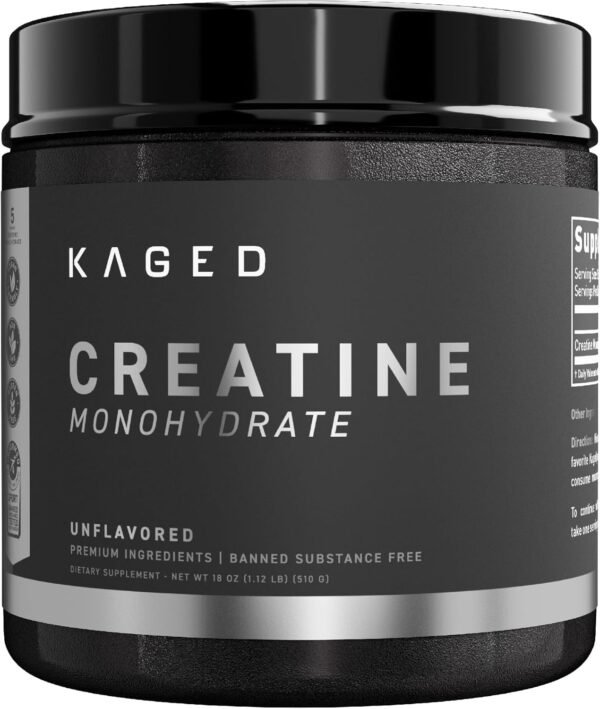 Kaged Creatine Monohydrate Micronized Powder | 100 Servings | Unflavored | Muscle Recovery and Growth Supplement for Men & Women | Vegan | Easily Digestible | Gluten Free | Keto Friendly - Image 2