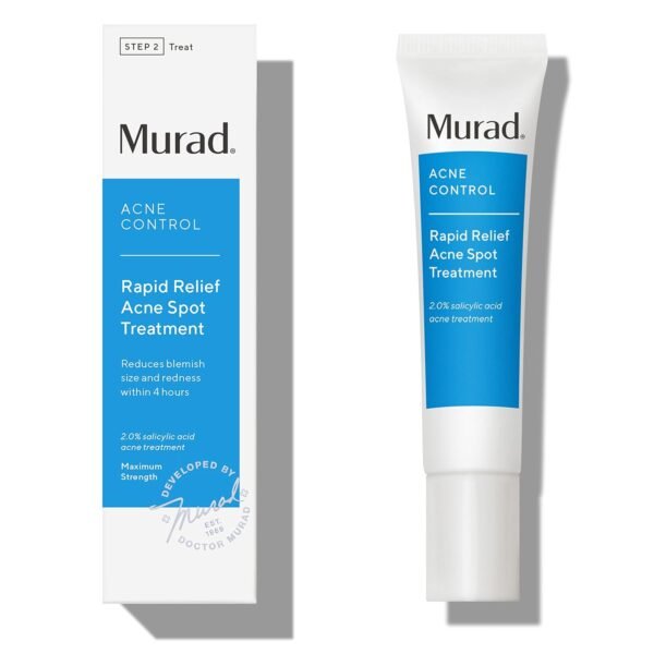 Murad Rapid Relief Acne Spot Treatment – Acne Control Max Strength 2% Salicylic Acid Clear Gel Blemish Remover - Fast Active Acne Relief Backed by Science, 0.5 Oz - Image 2