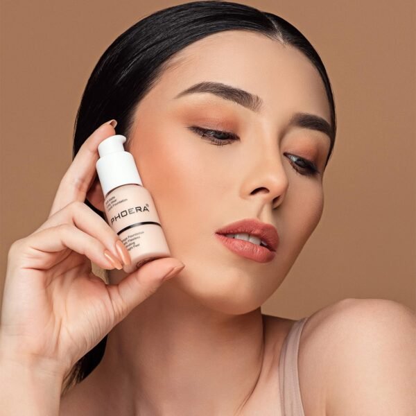 PHOERA Foundation, PHOERA Matte Liquid Foundation,PHOERA Makeup for Women, PHOERA Foundation Full Coverage Concealer, 30ml 24HR Matte Oil Control Concealer (106 - Warm Sun) - Image 6