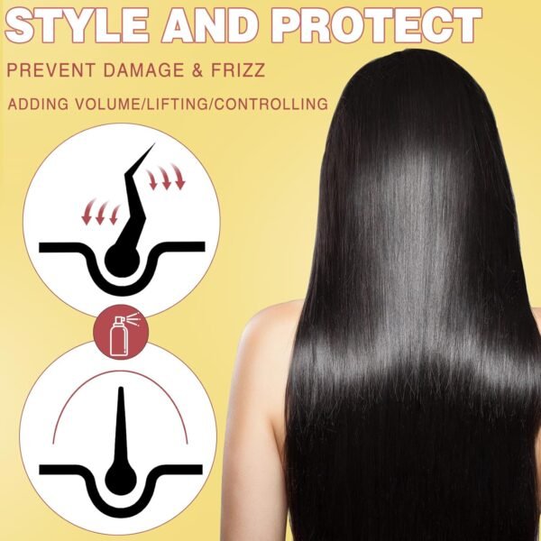 2PCS Coconut Heat Protection Spray - Thermal Protector for Hair, Travel Size, Paraben & Dye Free Treatment - Image 4