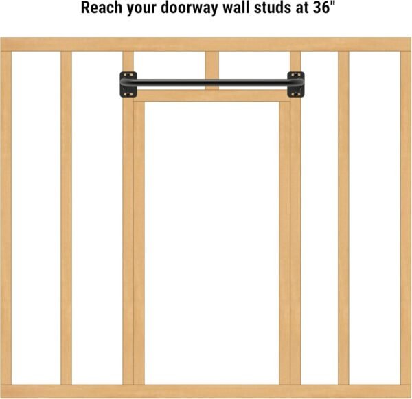 SELEWARE Heavy Duty Welded Pull Up Bar, Versatile Doorway Wall Mount, Joist Mounted, and Ceiling Mounted Chin Up Bars, Thick Metal Sturdy Construction for Full Body Workouts Support 500 lbs - Image 5
