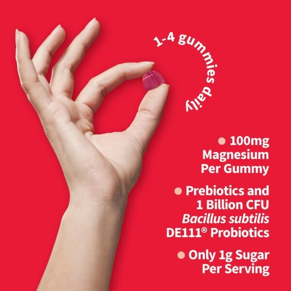 Garden of Life - Dr Formulated Magnesium Citrate Supplement with Prebiotics & Probiotics for Stress, Sleep & Recovery - Vegan, Gluten Free, Kosher, Non-GMO, No Added Sugars – 60 Raspberry Gummies - Image 7