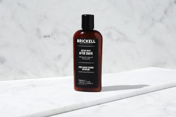 Brickell Men's Products Instant Relief Aftershave for Men, Natural and Organic Soothing After Shave Balm to Prevent Razor Burn, 4 Ounce, Scented - Image 3