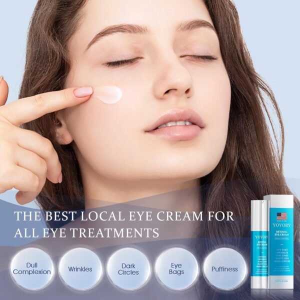 Retinol Under Eye Cream - Anti Aging Eye Cream for Dark Circles and Puffiness, Eye Bags, Wrinkles Fine Lines Skin Care Treatment Moisturizes (0.67 Fl Oz) - Image 7