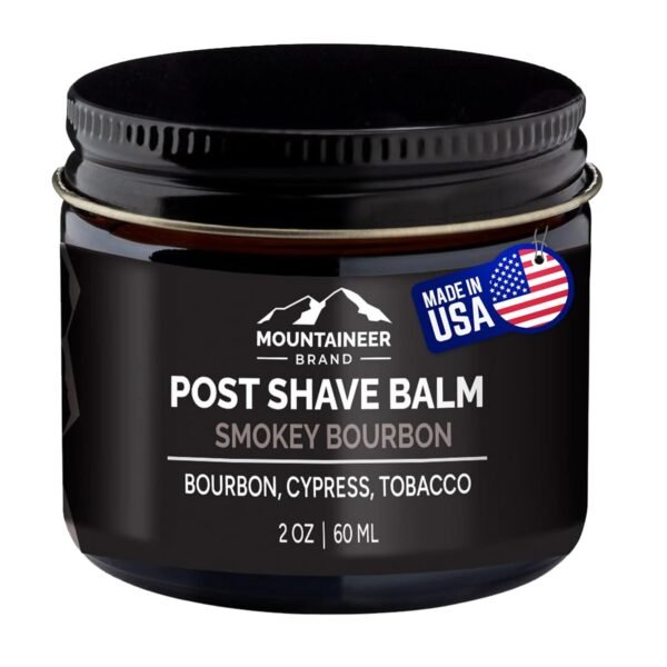 Mountaineer Brand All Natural Post Shave Balm | Soothes, Cools, and Refreshes Sensitive Skin After Shaving | Aftershave Lotion For Men | Calms Irritation | Smokey Bourbon Scent | 2oz - Image 2