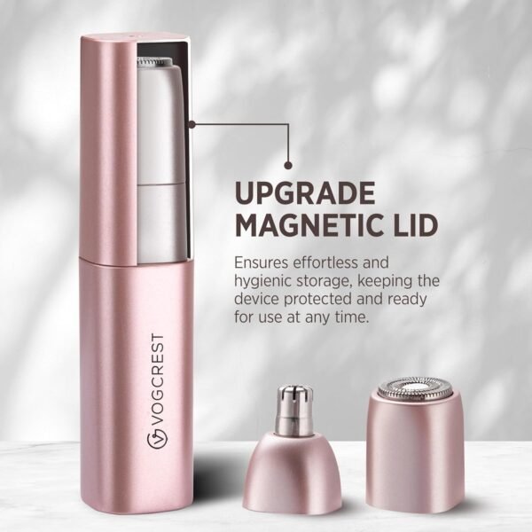 Facial - Nose Hair Remover Women: 2 in 1 Painless Electric Face Shaver and Nose Trimmer - Rechargeable Hair Removal Tool for Face Nose Ear Peach Fuzz Lips Chin - Image 5