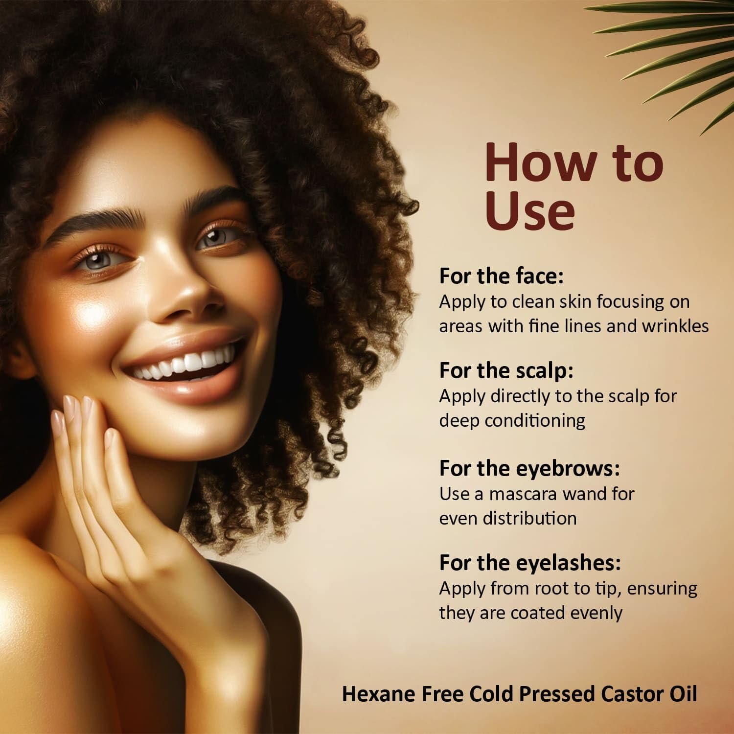 Pure Cold Pressed Castor Oil - Hexane Free, Glass Bottle for Hair Growth, Face, Scalp, Skin & Eyelashes - Nourishing and Moisturizing - 16 fl oz - Image 6