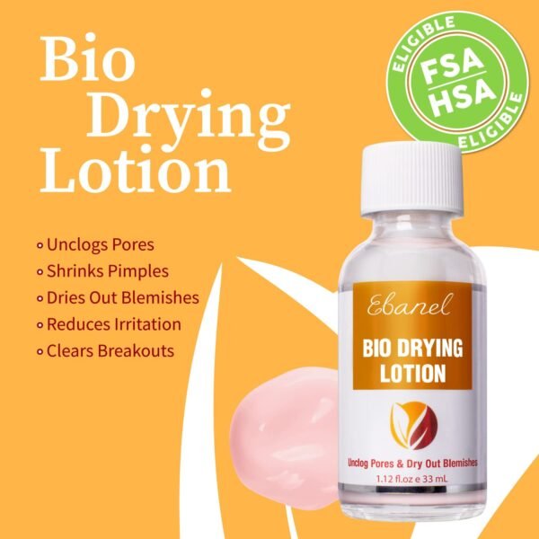 Ebanel Acne Drying Lotion, Overnight Salicylic Acid and Sulfur Cystic Acne Spot Treatment for Face and Body, Pimple Cream Spot Treatment, Dries Out Pimples, Cysts, Blemishes, Zits, and Clogged Pores - Image 3