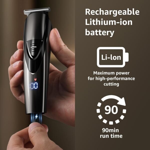 Beard Trimmer for Men, 17-Pc Set Rechargeable Hair Clippers Kit with Safety Lock,Mens Grooming Kit for Hair Beard Body & Nose,Gifts for Men - Image 5