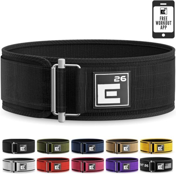 Self-Locking Weight Lifting Belt - Premium Weightlifting Belt for Serious Functional Fitness, Weight Lifting, and Olympic Lifting Athletes - Lifting Support for Men and Women - Deadlift Training Belt - Image 2