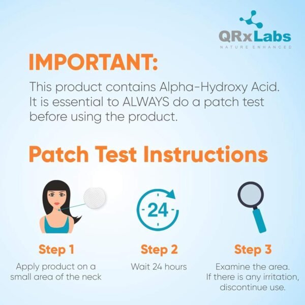 QRxLabs Glycolic + Salicylic Acid Acne Control Pads with 10% Ultra Pure Glycolic & 2% Salicylic, Allantoin, Vitamin B5, C & E, Calendula & Green Tea - Acne Treatment for Clear Skin - Image 5