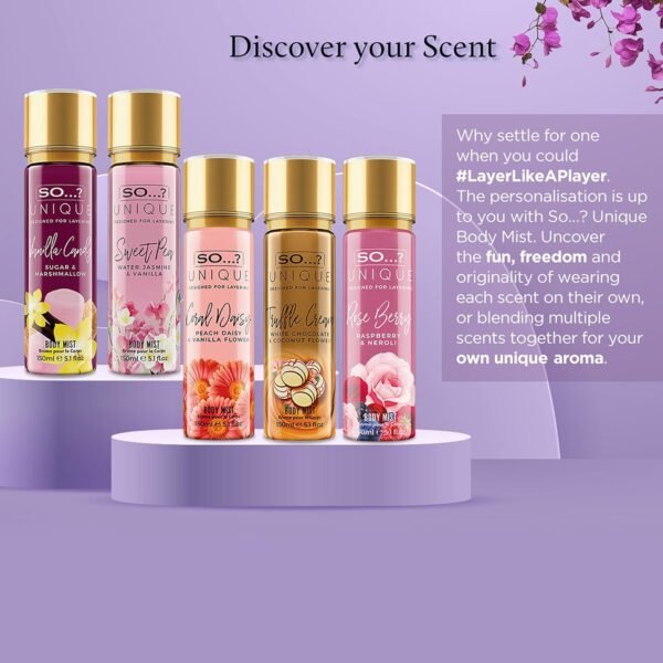 So…?… Unique Peony Blush Body Mist - Floral, Fruity Vanilla Perfume with Bergamot and Pear Notes - Perfume for Women - Body Spray for Women - 5.1 oz - Image 6