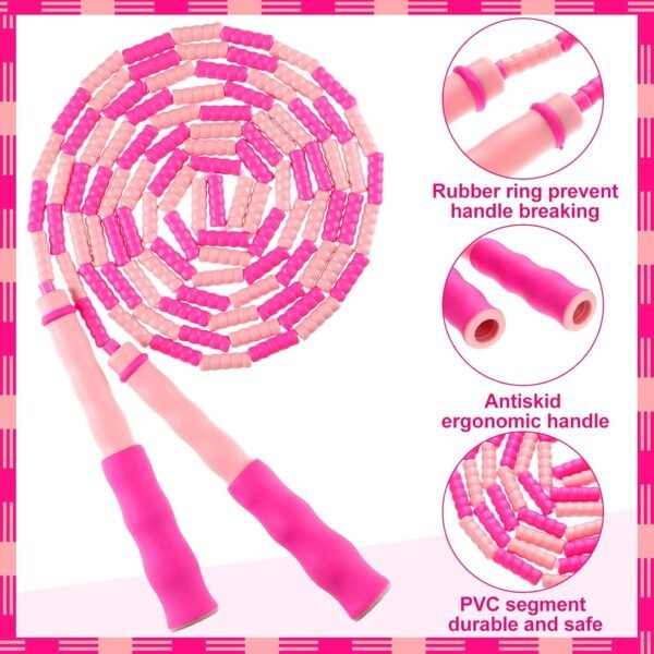 Yunsailing 20 Pack Jump Ropes for Adults Kids, 9.2 Feet Adjustable Length Free Segmented Skipping Rope Bulk Soft Beaded Jumping Ropes for Women Men Exercise Training Workout Weight Loss - Image 4