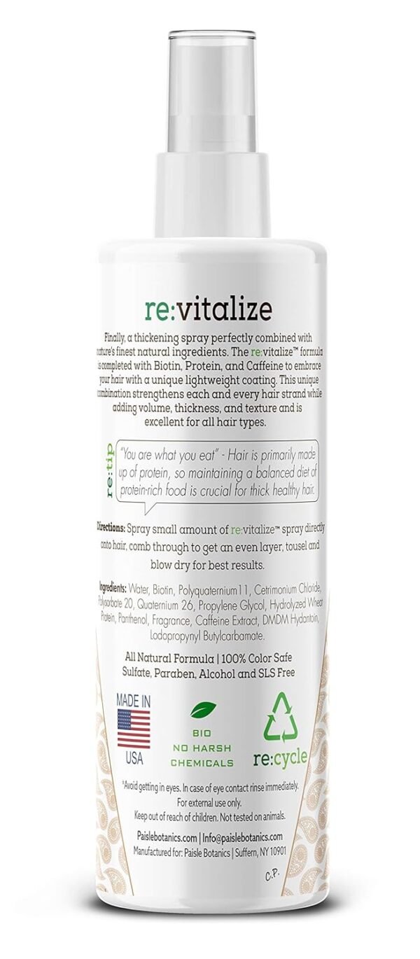 Biotin Hair Thickening Spray for Volume and Growth - NATURAL Volumizer with CAFFEINE for Thicker, Fuller Hair in Seconds - Image 6