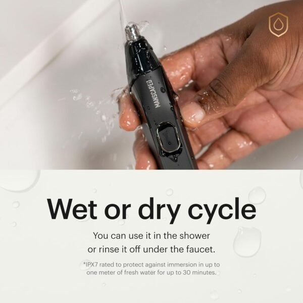 MANSCAPED® The Weed Whacker® 2.0 Electric Nose & Ear Hair Trimmer – 7,000 RPM Precision Tool with Rechargeable Battery, Wet/Dry, Easy to Clean, Improved Stainless Steel Replaceable Blade - Image 4