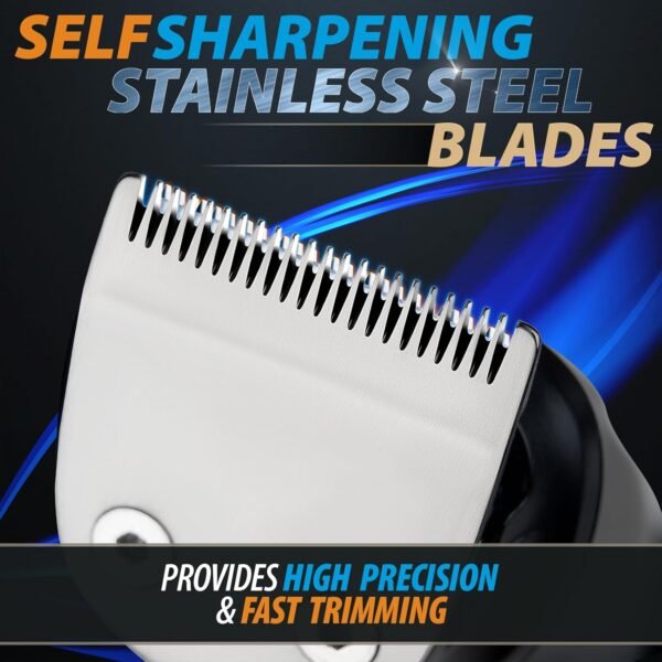 Beard Trimmer, 21 Piece All-in-One Mens Grooming Kit and Hair Clipper, Nose, Ear,Body and Face, Electric Razor with USB Recharge Dock - Image 3