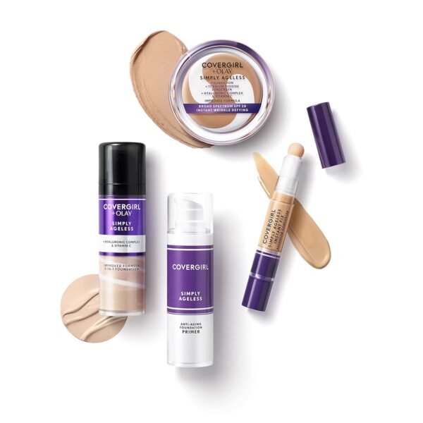COVERGIRL & Olay Simply Ageless Instant Wrinkle-Defying Foundation, Creamy Natural 0.44 Fl Oz (Pack of 1) - Image 5
