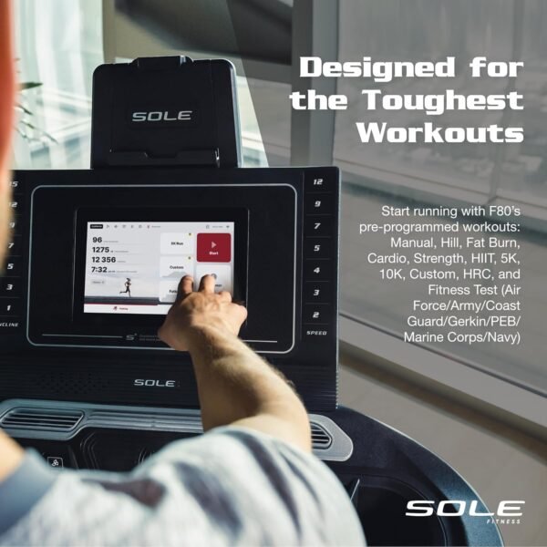 SOLE Fitness F63, F65, F80, F85, TT8 Treadmill with Incline, Bluetooth, Foldable Treadmill Option, Treadmills for Home, Work from Home Fitness, Running and Walking Treadmill - Image 4