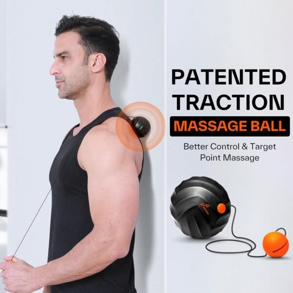 Sportneer 4 in 1 Foam Roller Set: Dual Textures Foam Roller, Foot Roller, Lacrosse Ball, Traction Massage Ball with String, Deep Massage Roller for Whole Body Release, Physical Therapy (Black) - Image 5