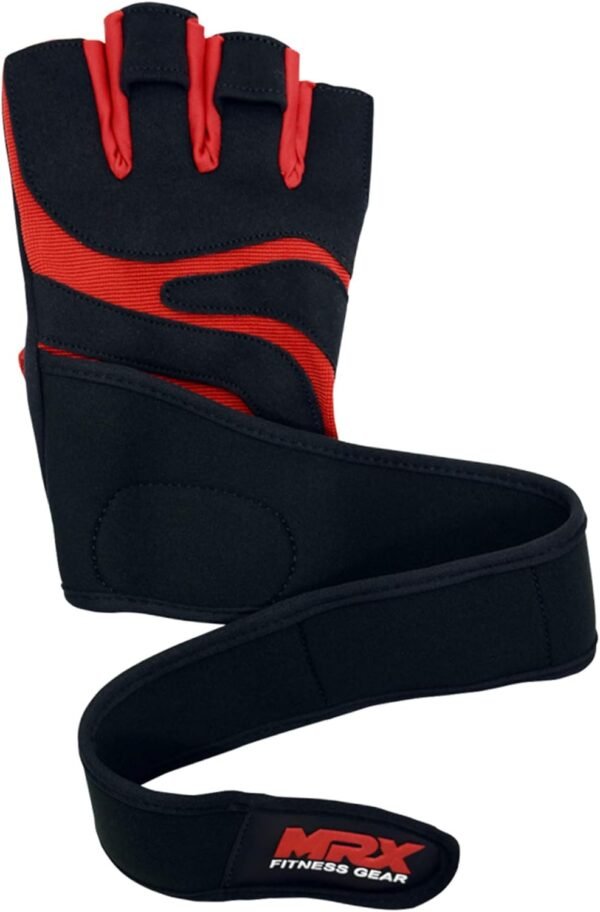 MRX Weightlifting Gloves for Men Workout Gloves Mens Wrist Support Lifting Gloves Male Gym Gloves | Workout Gym Accessories for Men Weight Lifting Fingerless Gym Exercise for Powerlifting - Image 6