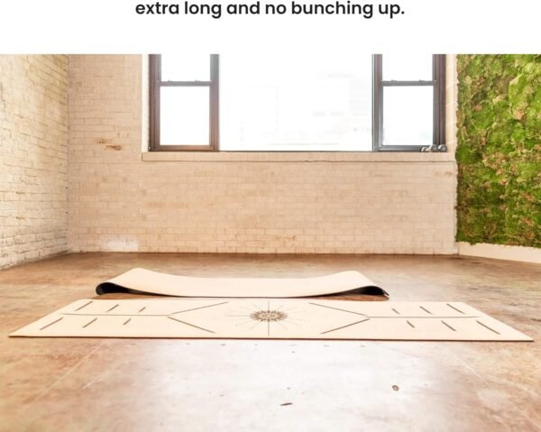 Luxury Cork Yoga Mat - Non Slip, Extra Thick Grip. Thicker, Longer, and Wider for More Comfort and Support. Tough Enough For Hot Yoga. Natural, Non Toxic, and Eco Friendly. Optional Alignment Lines. - Image 4