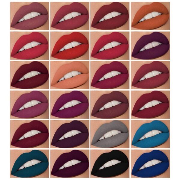 WAQIA 24Pcs Matte Liquid Lipstick Set Waterproof Lip Gloss Kit Long Lasting Lipgloss Kit - Image 9